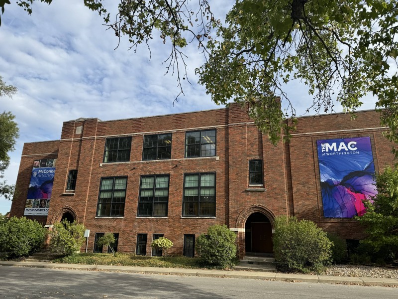 The McConnell Arts Center building exterior in Central Ohio.