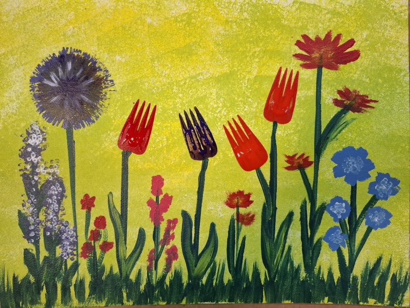 Acrylic Painting: Color and Mark Making Exploration (Grades 1-2) (5 sessions)