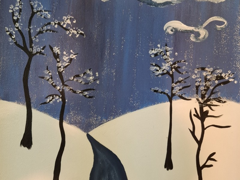 Acrylic Painting: Color and Mark Making Exploration (Grades 3-5) (5 sessions)