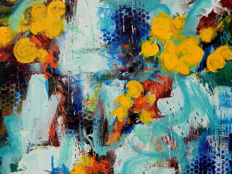 Beginner Abstract Painting in Acrylics Workshop (1 session)