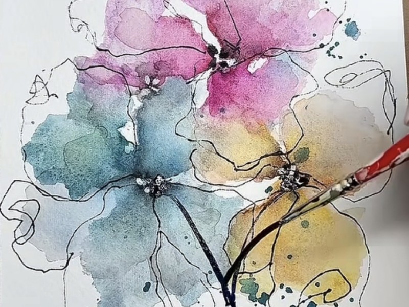 Experimental Watercolor & Pen Drawing (7 sessions)